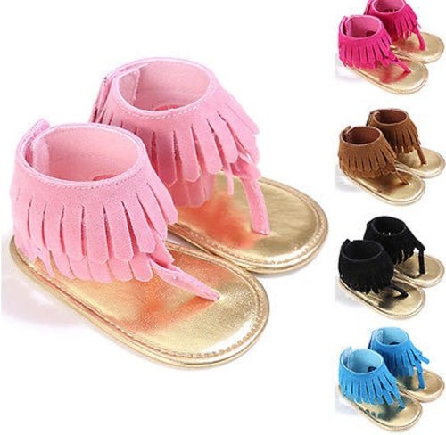 Children's sandals summer new girls sandals wholesale retro tassel flannel baby sandals $17.16 Dana Fashion Color: Black Size: 11cm Baby & Mother Way of wearing velcro Product Category Sandals pattern: plain For the season: Summer Upper material flannel