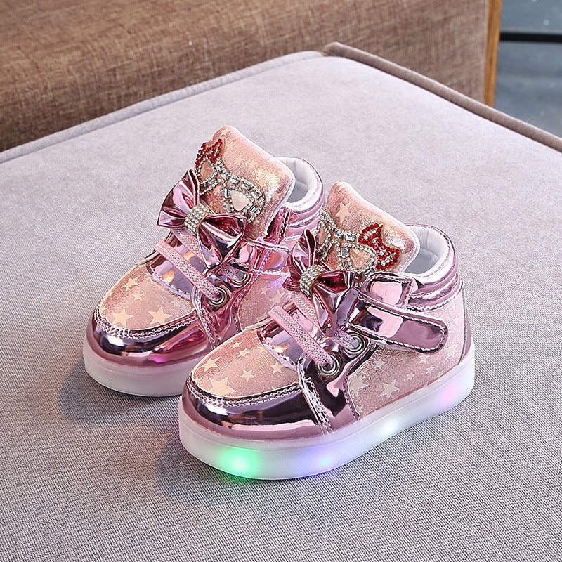 Children's shoes with star sequins $21.46 Dana Fashion Color: Pink Size: 21 Baby & Mother Applicable age: toddler clothes (1-3 years old) Upper Material: Artificial PU Product category: single shoes Applicable gender: neutral/male and female Sole Material