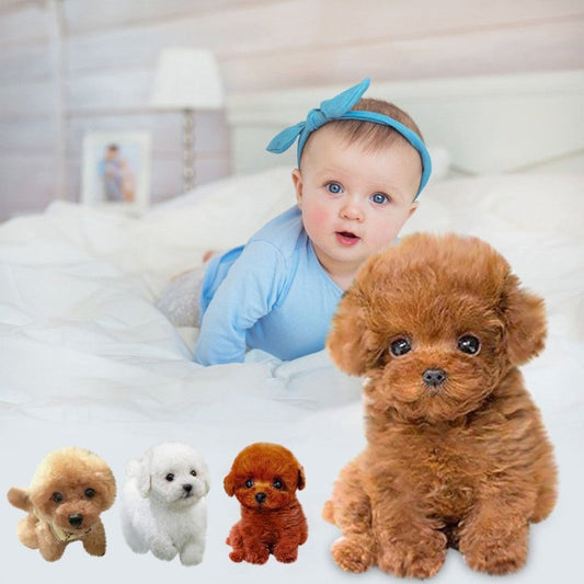 Children's simulation electric dog $29.61 Dana Fashion Style: Golden hair Toys & Hobbies Classification: Plush Doll Modeling category: Animal Modeling: cartoon, animation Animal classification: dog brand Filling material: Cotton Plush classification: shor