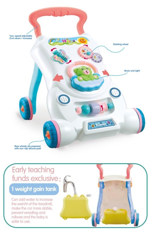 Children's Stroller With Music To Assist Walking $135.72 Dana Fashion Color: Green Size: Weight gain tank Baby & Mother Product information: Features: with music, adjustable speed, adjustable up and down Packing: color box Toy material: plastic Ability tr