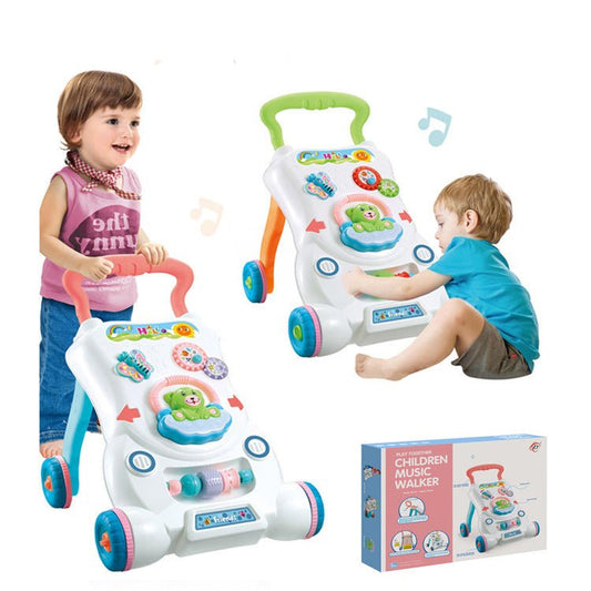 Children's Stroller With Music To Assist Walking $135.72 Dana Fashion Color: Green Size: Weight gain tank Baby & Mother Product information: Features: with music, adjustable speed, adjustable up and down Packing: color box Toy material: plastic Ability tr
