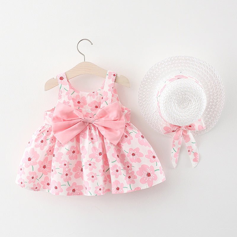 Children's Vest Westernized Sleeveless Dress $16.82 Dana Fashion Color: Blue Child size: 100cm Baby Clothing Product information: Style: Korean version Fabric name: cotton Dress category: dress Fabric technology: pleats Element: cute Color: pink, yellow,