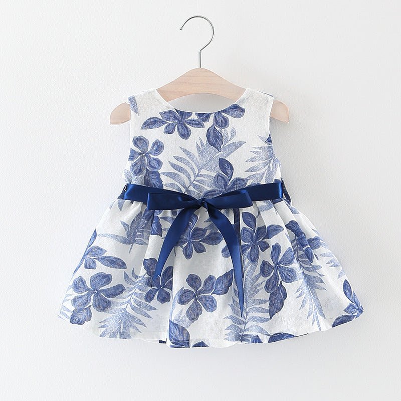 Children's wear, summer new baby dress, baby girl, Chinese Wind Vest, skirt tide $18.50 Dana Fashion Color: Blue Size: 100 Baby Clothing Children's wear, 2017 summer new baby dress, baby girl, Chinese Wind Vest, skirt tide