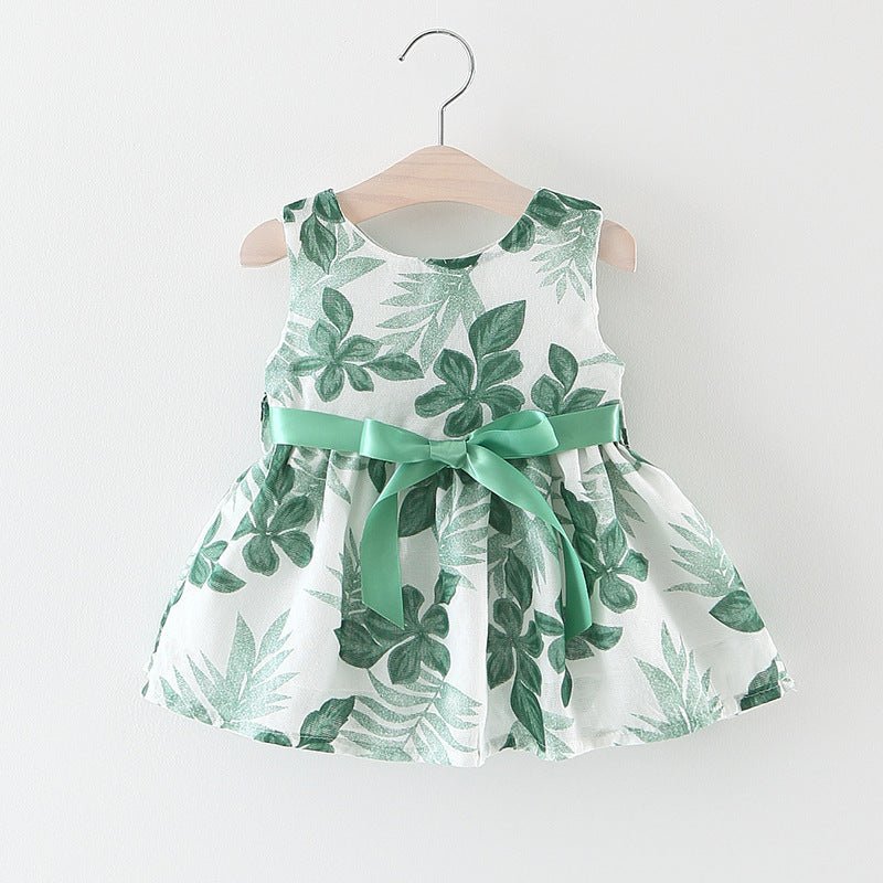 Children's wear, summer new baby dress, baby girl, Chinese Wind Vest, skirt tide $18.50 Dana Fashion Color: Green Size: 100 Baby Clothing Children's wear, 2017 summer new baby dress, baby girl, Chinese Wind Vest, skirt tide