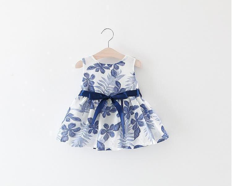 Children's wear, summer new baby dress, baby girl, Chinese Wind Vest, skirt tide $18.50 Dana Fashion Color: Blue Size: 100 Baby Clothing Children's wear, 2017 summer new baby dress, baby girl, Chinese Wind Vest, skirt tide