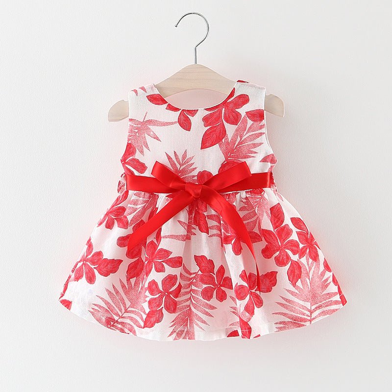 Children's wear, summer new baby dress, baby girl, Chinese Wind Vest, skirt tide $18.50 Dana Fashion Color: Red Size: 100 Baby Clothing Children's wear, 2017 summer new baby dress, baby girl, Chinese Wind Vest, skirt tide