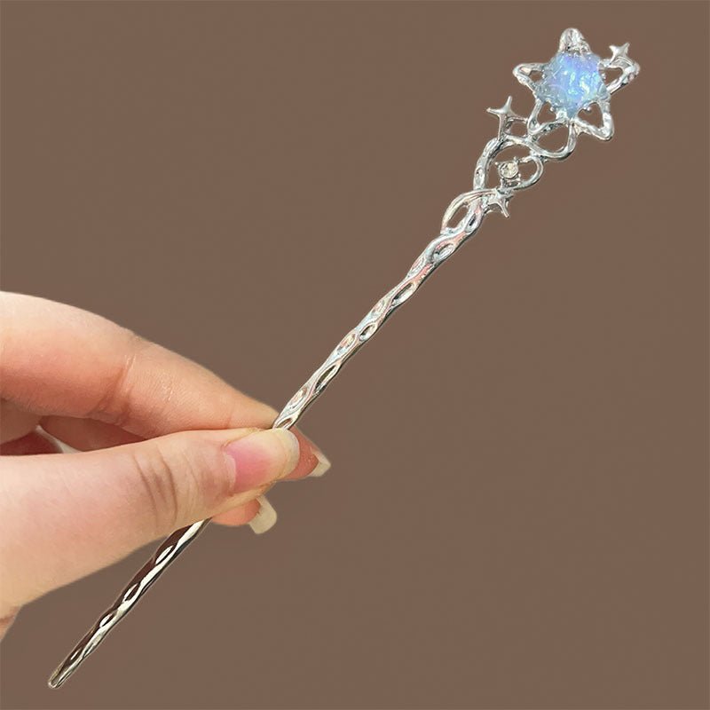 Chinese Style Cool Ice Crystal Moonstone Hairpin $9.00 Dana Fashion Color: Star Style Women's Accessories Product information: Treatment Process: Electroplating Color: Branch Moon, Moon style, XINGX tassel, XINGX style Material: Alloy Style: cool Packing