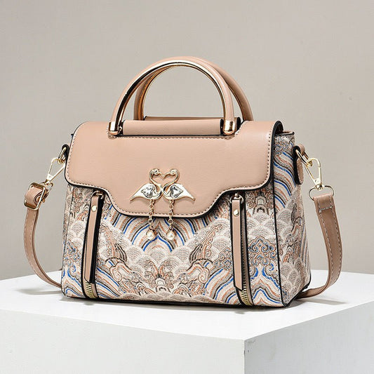Chinese Style Embroidery Women's Handbag $46.25 Dana Fashion Color: Beige Size: 23X11X18X7 Women's Bags Product information: Lining texture: Polyester Applicable scenarios: Daily matching Color: black, khaki, beige, Blue Outer bag type: Sandwich pocket Ha