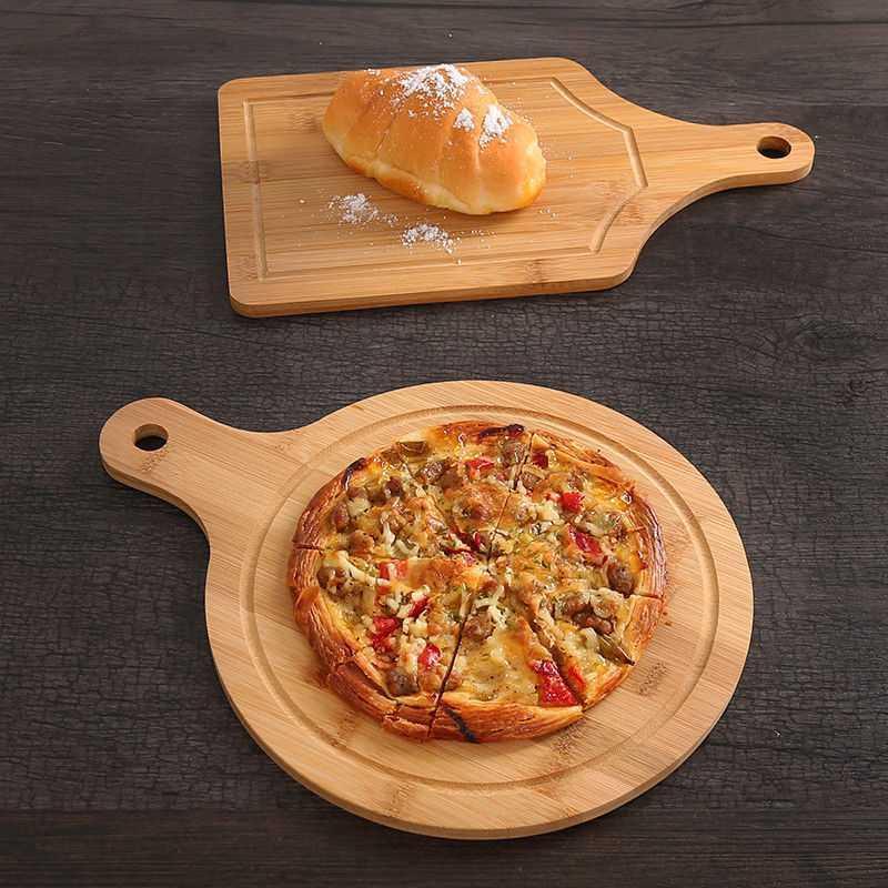 Chopping Board Pizza Board Chopping Board Fruit Board Chopping Board $29.50 Dana Fashion Style: 1style Dana's Kitchen Material information: Size: 33x18cm Color: picture Material: bamboo fiber Packing list: Pizza board*1 Product information: