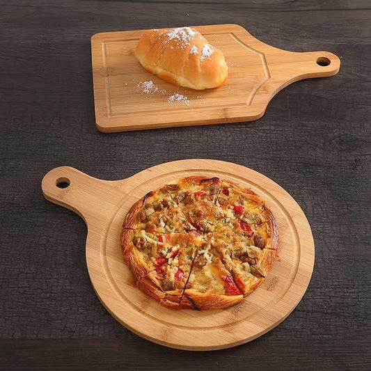 Chopping Board Pizza Board Chopping Board Fruit Board Chopping Board $29.50 Dana Fashion Style: 1style Dana's Kitchen Material information: Size: 33x18cm Color: picture Material: bamboo fiber Packing list: Pizza board*1 Product information: