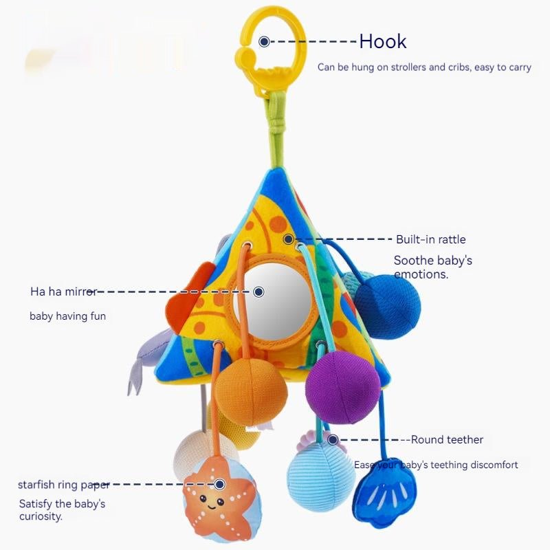 Chouchoule Baby Car Hanging Toys Baby $50.79 Dana Fashion Color: Triangle Drawstring Ocean Toys & Hobbies Product information: Ability Training: Comfort and coax treasure Color: hot air balloon drawstring chouchoule, whale drawstring chouchoule, Triangle
