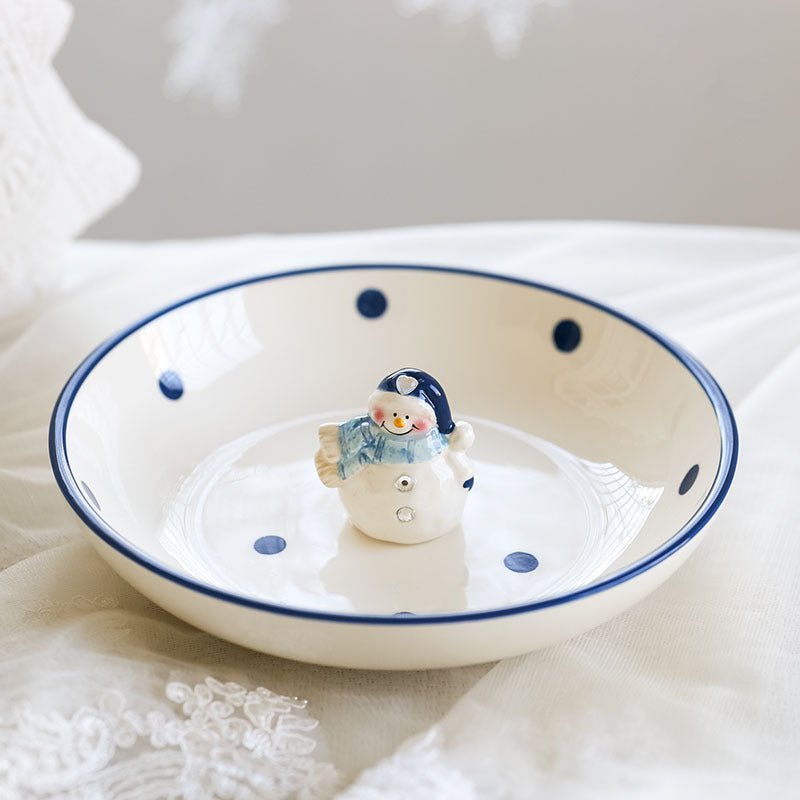 Christmas Ceramic Ornaments and Snowman Tableware $65.24 Dana Fashion Color: Snowman plate Dana's Kitchen Overview: 100% new design and high quality Set off the festive mood Feel comfortable Cute modeling Note： Rhinestones will fall when heated Specificat