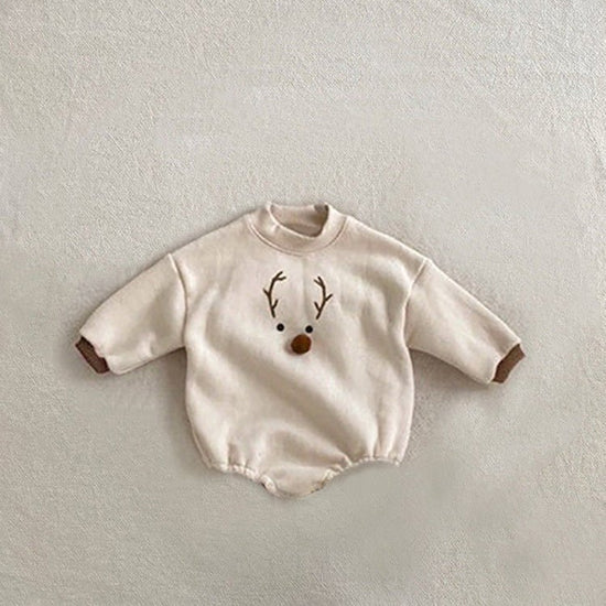Christmas Clothes Romper Baby Clothes Autumn And Winter $39.99 Dana Fashion Color: Apricot Size: 66 Baby Clothing Product information: Fabric name: cotton Boneless Craft: Yes Applicable gender: neutral/male and female Sleeve length: long sleeve Hooded or