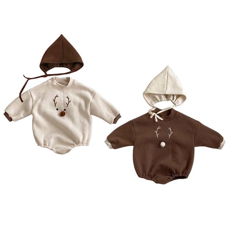 Christmas Clothes Romper Baby Clothes Autumn And Winter $8.85 Dana Fashion Color: Apricot hat Size: One size Baby Clothing Product information: Fabric name: cotton Boneless Craft: Yes Applicable gender: neutral/male and female Sleeve length: long sleeve H