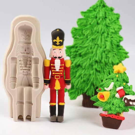 Christmas Guard Fondant Cake Chocolate Mould $10.44 Dana Fashion format: Light grey Dana's Kitchen Overview: 1.100% food-grade silicone 2.Odorless, non-toxic, dust-proof, durable, non-permeable, easy to clean. 3.flexible, reusable, non-sticky, easy to rel