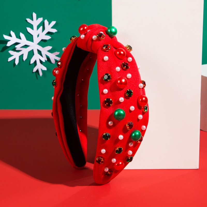Christmas Headband Red Green Plastic Flowers Accessories Pearl Headband $24.04 Dana Fashion Color: FG823 Red Women's Accessories Product information: Color: red, green, FG823-Green, FG823-Red Applicable people: women Material: Pearl Popular elements: Pear