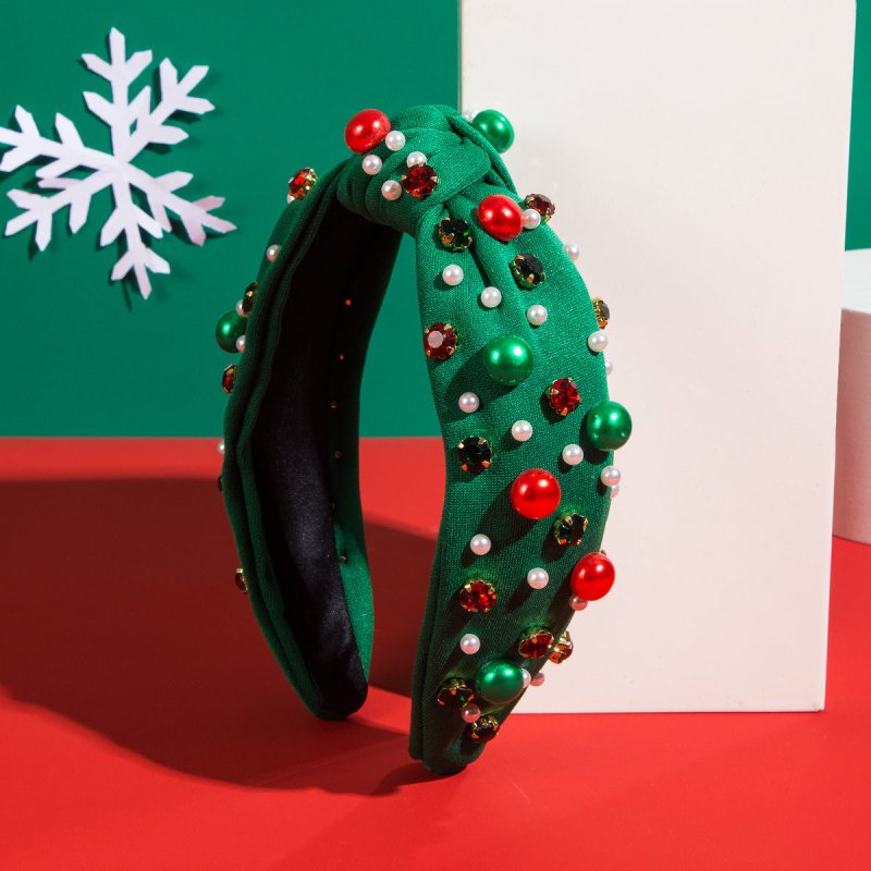 Christmas Headband Red Green Plastic Flowers Accessories Pearl Headband $24.04 Dana Fashion Color: FG823 Green Women's Accessories Product information: Color: red, green, FG823-Green, FG823-Red Applicable people: women Material: Pearl Popular elements: Pe