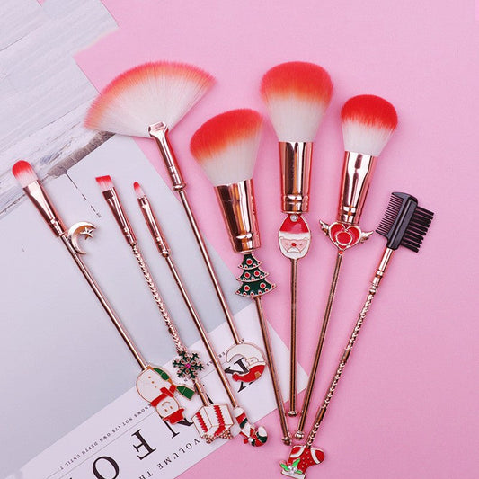 Christmas moose makeup brush set brush $49.33 Dana Fashion Color: Rose gold makeup Soft quality fiber hair Every bristles are strictly screened Its fiber has good sticky strength and is a good material for painting. Soft and smooth ~ protects delicate ski