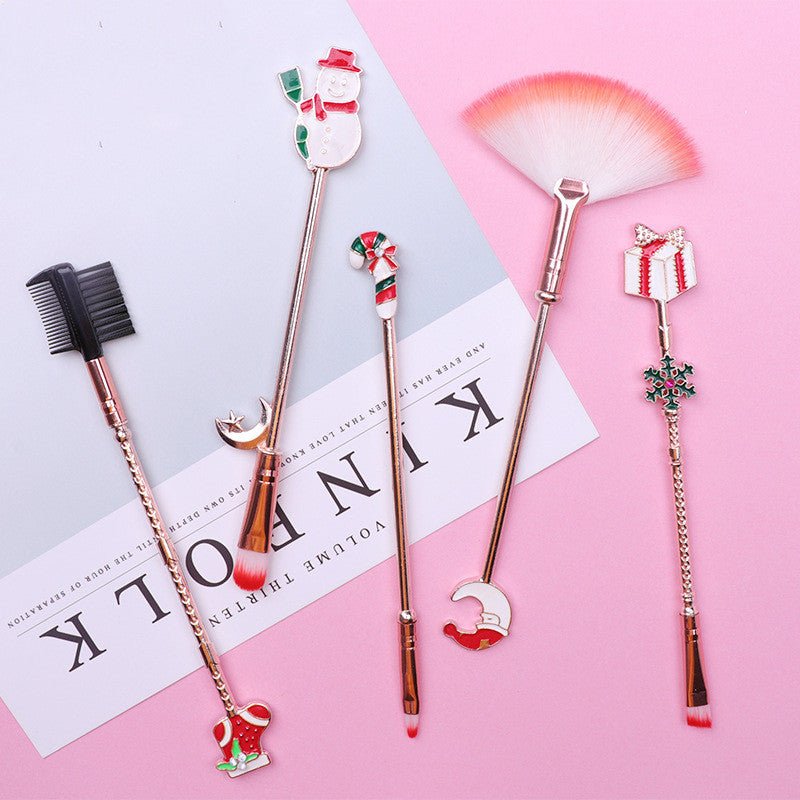 Christmas moose makeup brush set brush $49.33 Dana Fashion Color: Rose gold makeup Soft quality fiber hair Every bristles are strictly screened Its fiber has good sticky strength and is a good material for painting. Soft and smooth ~ protects delicate ski