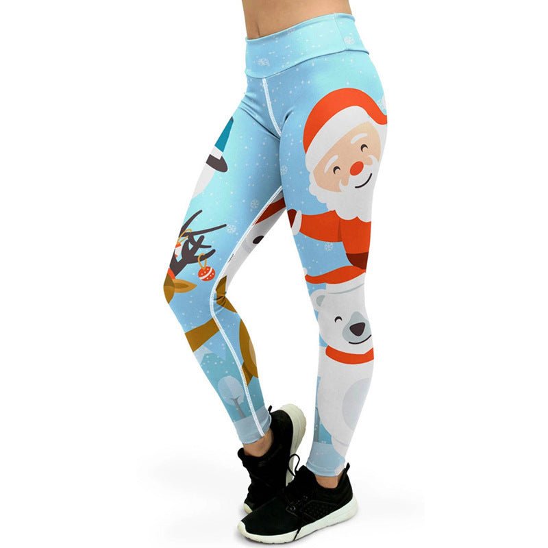 Christmas Printed Sports Hip Raise High Waist Leggings $35.64 Dana Fashion Color: Ice And Snow Christmas Size: L Women's clothing Product information: Pants length: trousers Size: S,M,L,XL,XXL,XXXL Lining composition: Spandex Content of lining ingredients