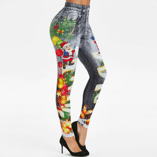 Christmas Printed Sports Hip Raise High Waist Leggings $35.64 Dana Fashion Color: Denim Christmas Size: L Women's clothing Product information: Pants length: trousers Size: S,M,L,XL,XXL,XXXL Lining composition: Spandex Content of lining ingredients: 10 Li