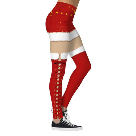 Christmas Printed Sports Hip Raise High Waist Leggings $35.64 Dana Fashion Color: Stockings Christmas Size: L Women's clothing Product information: Pants length: trousers Size: S,M,L,XL,XXL,XXXL Lining composition: Spandex Content of lining ingredients: 1