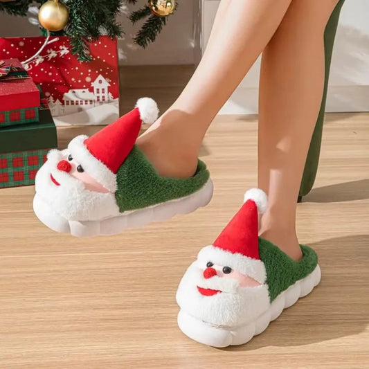 Christmas Slippers Memory Foam For Women Men Soft Plush Fuzzy Winter Holiday Slippers Cozy Plush Warm Non-Slip Holiday Slides Cute Santa Claus Footwear $82.45 Dana Fashion Color: Green Size: 36x37 Women's shoes Festival: Santa Claus Style: Casual Product