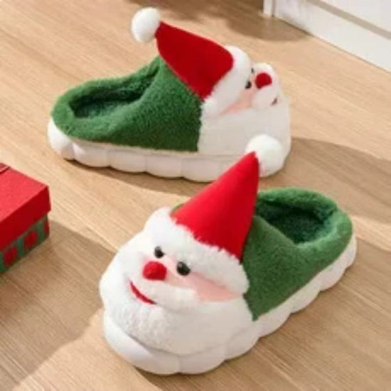 Christmas Slippers Memory Foam For Women Men Soft Plush Fuzzy Winter Holiday Slippers Cozy Plush Warm Non-Slip Holiday Slides Cute Santa Claus Footwear $82.45 Dana Fashion Color: Green Size: 36x37 Women's shoes Festival: Santa Claus Style: Casual Product