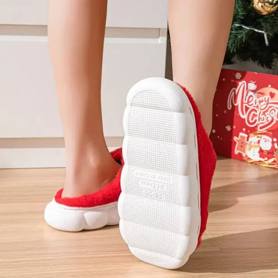 Christmas Slippers Memory Foam For Women Men Soft Plush Fuzzy Winter Holiday Slippers Cozy Plush Warm Non-Slip Holiday Slides Cute Santa Claus Footwear $82.45 Dana Fashion Color: Green Size: 36x37 Women's shoes Festival: Santa Claus Style: Casual Product
