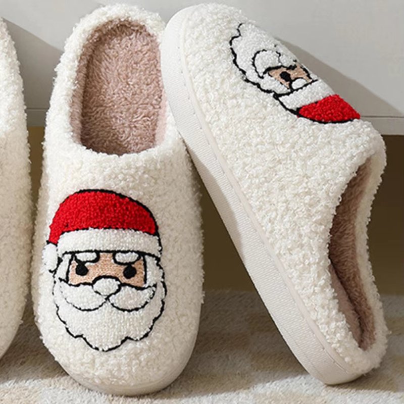 Christmas Slippers Reindeer Slippers For Women And Men Holiday Halloween Slippers Indoor Bedroom Fluffy Warm Fleece Slippers Winter Soft Cozy Home Non-Slip Soft Plush Slip-on Wool Lined House Shoes $45.55 Dana Fashion Size: 36x37 Women's shoes ️ Premium F