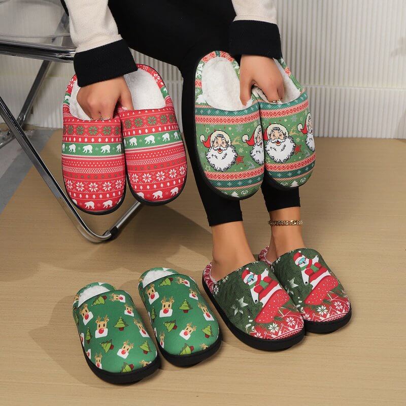 Christmas Snowman Elk Santa Claus Print Slippers Winter Warm Plush Slippers Indoor Non-slip Floor Bedroom Shoes $27.50 Dana Fashion Colour: Floating Bear Size: 36or37 Women's shoes Product information: Sole material: TPR Function: anti-slip, warm and wear