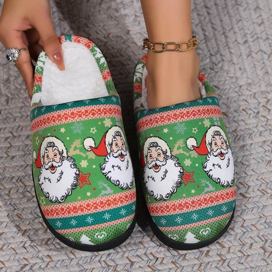 Christmas Snowman Elk Santa Claus Print Slippers Winter Warm Plush Slippers Indoor Non-slip Floor Bedroom Shoes $27.50 Dana Fashion Colour: Grandpa Christmas Size: 36or37 Women's shoes Product information: Sole material: TPR Function: anti-slip, warm and