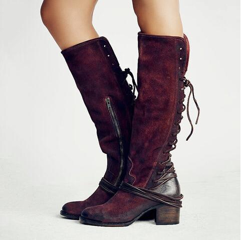 Chunky Heel High Heel Back Bandage Tall Knight Boots Women $65.99 Dana Fashion Color: Black Size: 34 Women's shoes ข้อมูลผลิตภัณฑ์: ลวดลาย: สีพื้น วัสดุซับใน: ผ้าฝ้าย สี: ดำ, กากี, น้ำตาลแดง ความยาวของถุงเท้า: ทรงกระบอกสูง รูปร่างส้น: ส้นเตี้ยเตี้ย ขนาด: