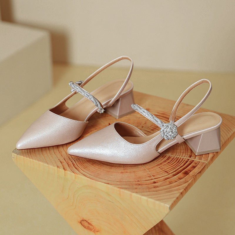 Chunky Heel Silver With Pointed Toe High Heels $59.50 Dana Fashion Color: Pink Size: 34 Women's shoes Product information: Lining material: PU Scaffolding shape: Pointed Color: pink, silver Shoe Material: Microfiber Size: 34.35, 36.37, 38.39 Wearing metho
