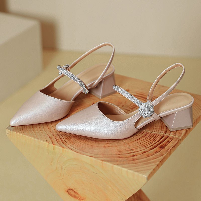 Chunky Heel Silver With Pointed Toe High Heels $59.50 Dana Fashion Color: Pink Size: 34 Women's shoes Product information: Lining material: PU Scaffolding shape: Pointed Color: pink, silver Shoe Material: Microfiber Size: 34.35, 36.37, 38.39 Wearing metho