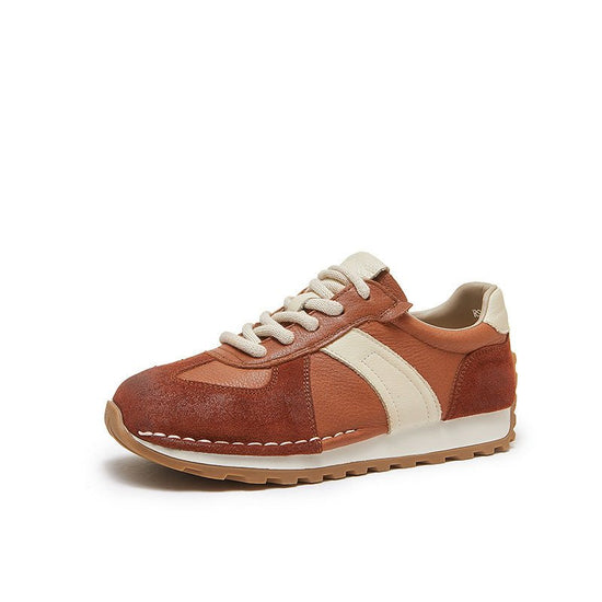 Classic Retro Casual Sneaker Genuine Leather $89.99 Dana Fashion Color: Caramel Color Size: 35 Women's shoes Product information: Applicable parts: Plastic Lining material: pigskin Applicable sports: Universal Color: caramel, brown, yellow Upper height: l