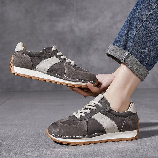 Classic Retro Casual Sneaker Genuine Leather $89.99 Dana Fashion Color: Brown Size: 35 Women's shoes Product information: Applicable parts: Plastic Lining material: pigskin Applicable sports: Universal Color: caramel, brown, yellow Upper height: low top S