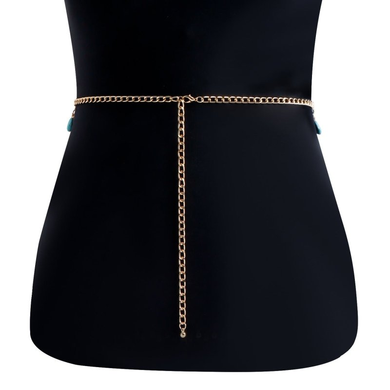 Classic Retro Turquoise Waist Belly Chain For Women Summer Beach Sexy Simple Body Chain Jewelry Accessories Gift $20.00 Dana Fashion Color: Gold Women's Accessories Jewelry maintenance. Avoid contact with chemicals. You shouldn't wear it before makeup. Av