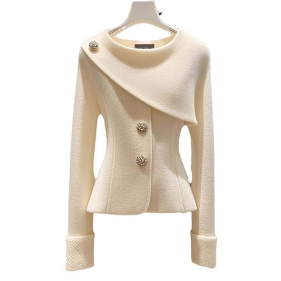Classic Style White Coat Autumn High-grade Top $89.90 Dana Fashion Color: White Coat Size: L Women's clothing Product information: Pattern: solid color Thickness: medium Fabric name: Cotton Color: white coat Sleeve type: regular sleeve Main fabric composi