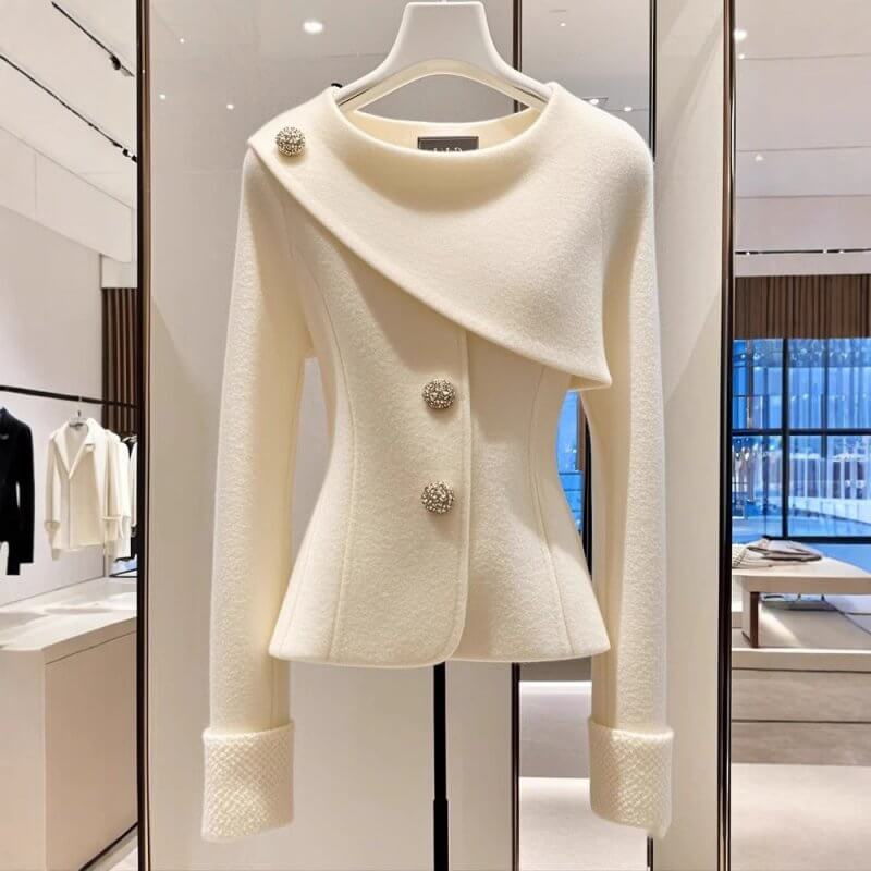 Classic Style White Coat Autumn High-grade Top $89.90 Dana Fashion Color: White Coat Size: L Women's clothing Product information: Pattern: solid color Thickness: medium Fabric name: Cotton Color: white coat Sleeve type: regular sleeve Main fabric composi