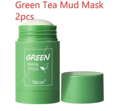 Cleansing Green Tea Mask Clay Stick Oil Control Anti-Acne Whitening Seaweed Mask Skin Care $15.57 Dana Fashion Color: Green Tea Mud Mask 2pcs Beauty Tools Overview: 1. Green tea solid cleansing mask contains green tea extract, which can effectively clean