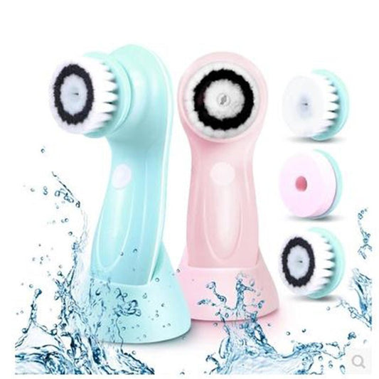 Cleansing instrument waterproof face wash meter $35.28 Dana Fashion Color: Blue Beauty Tools The package contains: a fuselage a monochrome brush head a sponge a delicate box a base Suitable for crowd characteristics: [Applicable age] 18 years old or older