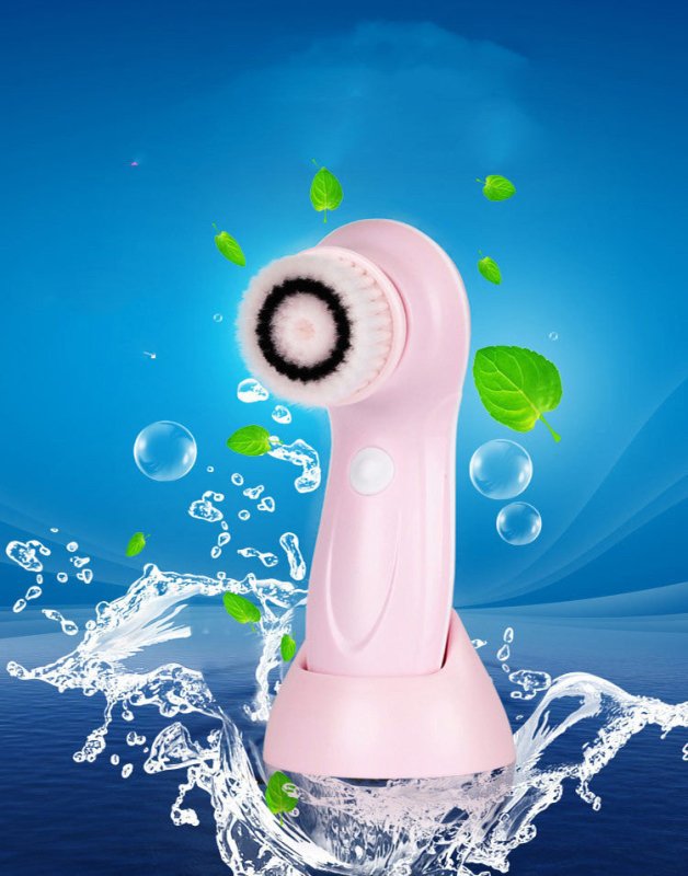 Cleansing instrument waterproof face wash meter $35.28 Dana Fashion Color: Pink Beauty Tools The package contains: a fuselage a monochrome brush head a sponge a delicate box a base Suitable for crowd characteristics: [Applicable age] 18 years old or older