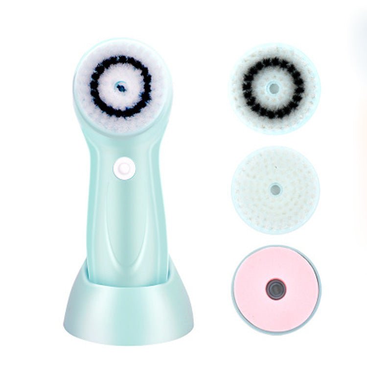 Cleansing instrument waterproof face wash meter $35.28 Dana Fashion Color: Blue Beauty Tools The package contains: a fuselage a monochrome brush head a sponge a delicate box a base Suitable for crowd characteristics: [Applicable age] 18 years old or older