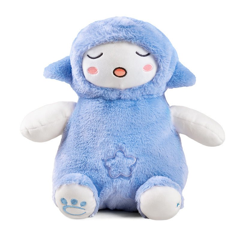 Cloak Man Lamb Toot Baby Plush Doll Newborn Sound And Light Soothing Sleeping Toys $82.99 Dana Fashion Color: Green Toys & Hobbies Product information: Ability Training: emotion, vision, senses, other ability training, interactive toys, hearing, parent-ch