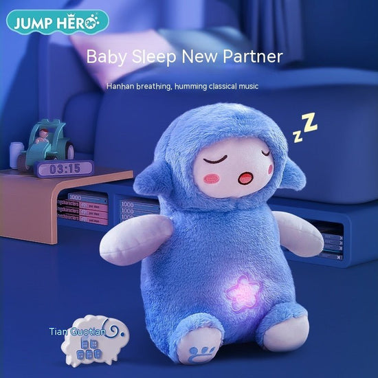 Cloak Man Lamb Toot Baby Plush Doll Newborn Sound And Light Soothing Sleeping Toys $82.99 Dana Fashion Color: Green Toys & Hobbies Product information: Ability Training: emotion, vision, senses, other ability training, interactive toys, hearing, parent-ch
