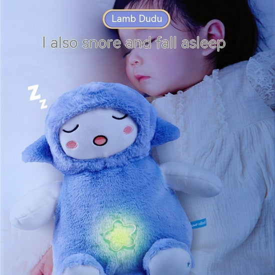 Cloak Man Lamb Toot Baby Plush Doll Newborn Sound And Light Soothing Sleeping Toys $82.99 Dana Fashion Color: Green Toys & Hobbies Product information: Ability Training: emotion, vision, senses, other ability training, interactive toys, hearing, parent-ch