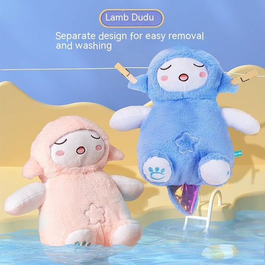 Cloak Man Lamb Toot Baby Plush Doll Newborn Sound And Light Soothing Sleeping Toys $82.99 Dana Fashion Color: Green Toys & Hobbies Product information: Ability Training: emotion, vision, senses, other ability training, interactive toys, hearing, parent-ch