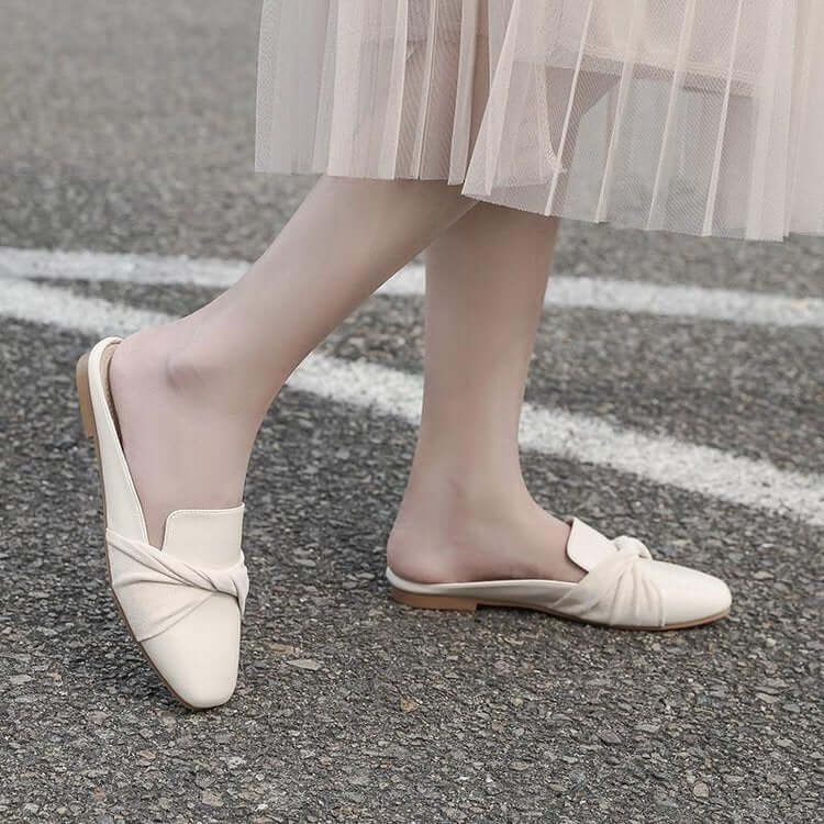 Closed Toe Sandals Women's Outer Wear Fashionable All-matching $25.90 Dana Fashion Color: Apricot Bow Size: 35 Women's shoes Product information: Pattern: solid color Color: apricot, apricot (bow), apricot suede (bow), classic look (bow),663 Size: 35, 36,