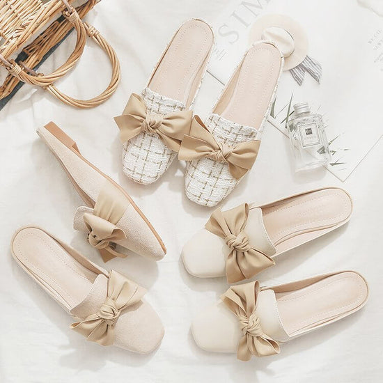 Closed Toe Sandals Women's Outer Wear Fashionable All-matching $25.90 Dana Fashion Color: Apricot Bow Size: 35 Women's shoes Product information: Pattern: solid color Color: apricot, apricot (bow), apricot suede (bow), classic look (bow),663 Size: 35, 36,